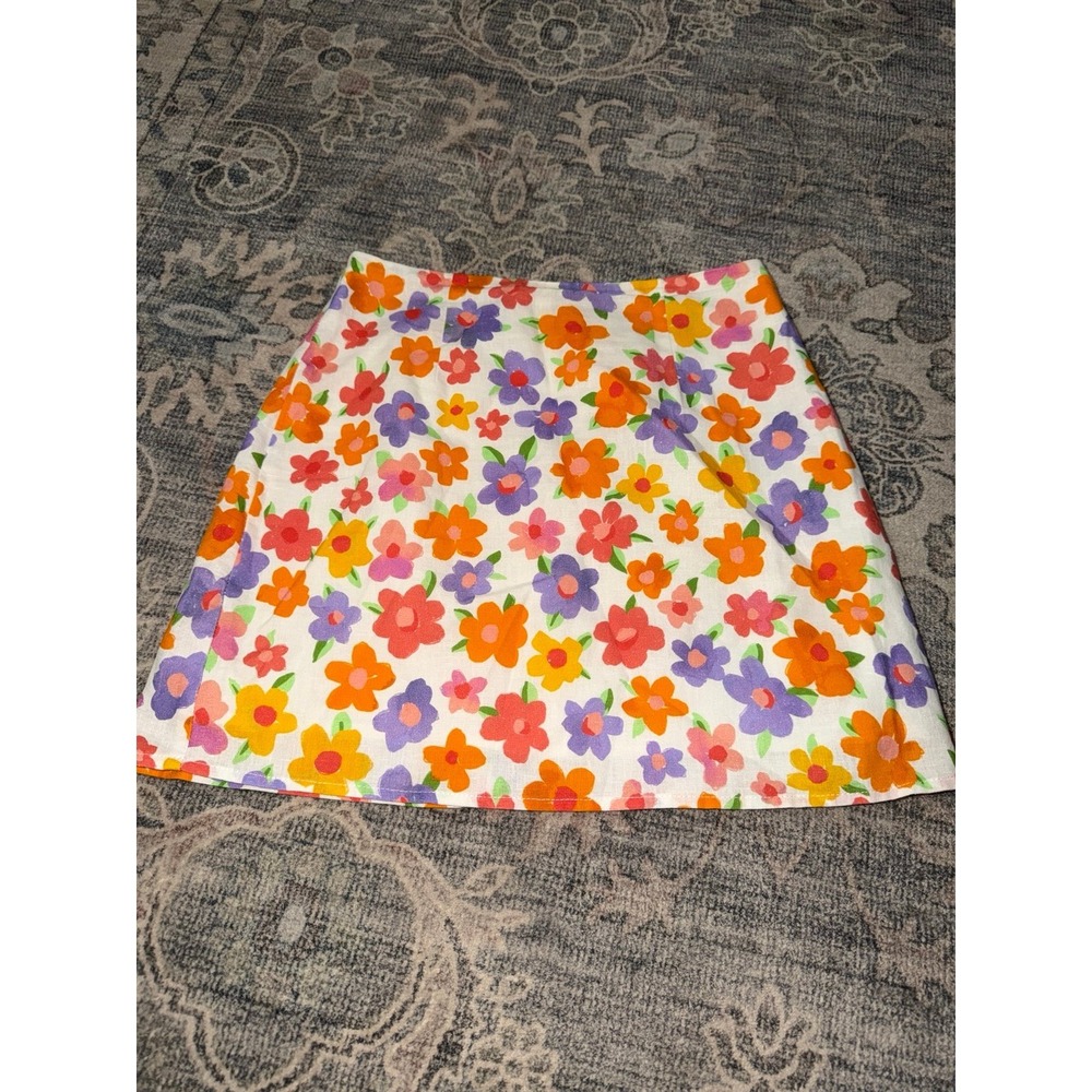 Peppermayo Floral Mini Skirt Spring Days Linen Skirt